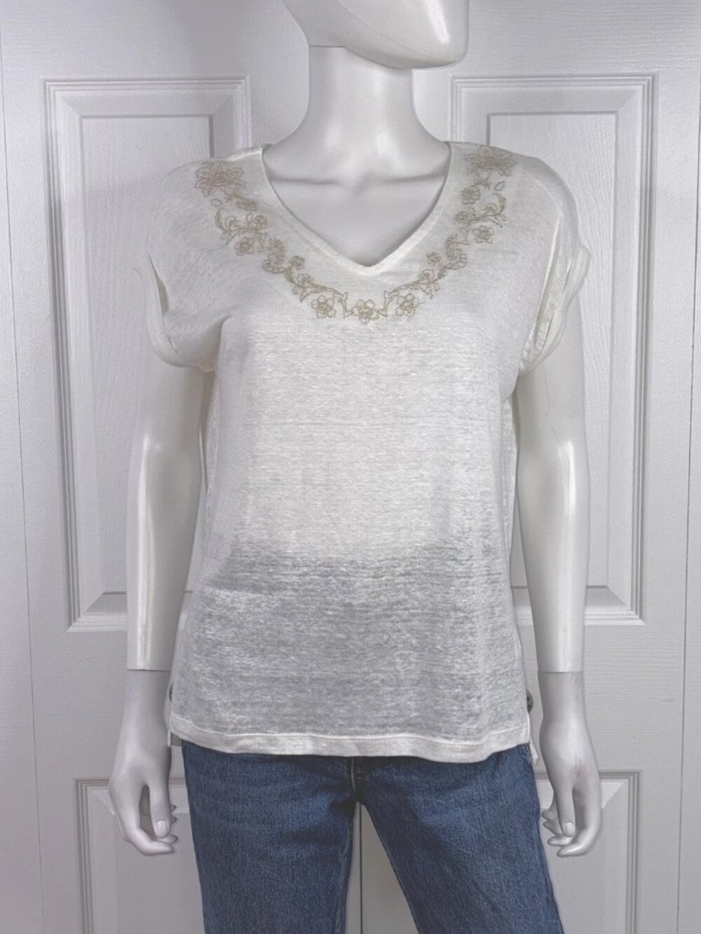 RACHEL ZOE women's linen  t-shirt small NWT